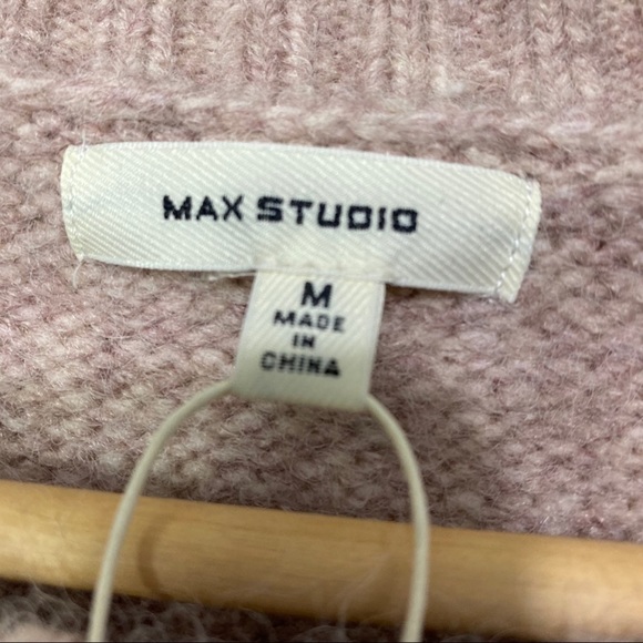 NWT-Max Studio Oatmeal Cable Knit Sweater M - Picture 10 of 12